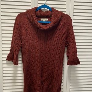 Coldwater Creek Cowl Neck Maroon Sweater Size M (10-12)